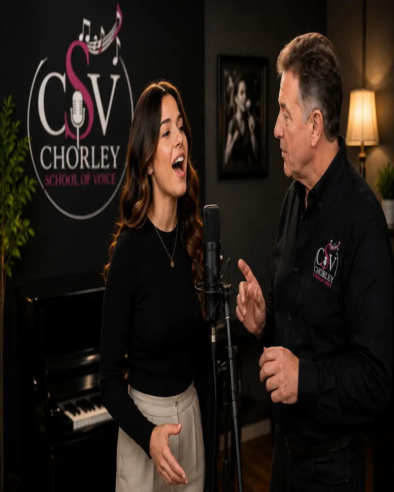 Can anyone learn to sing? Singing teacher helping a student